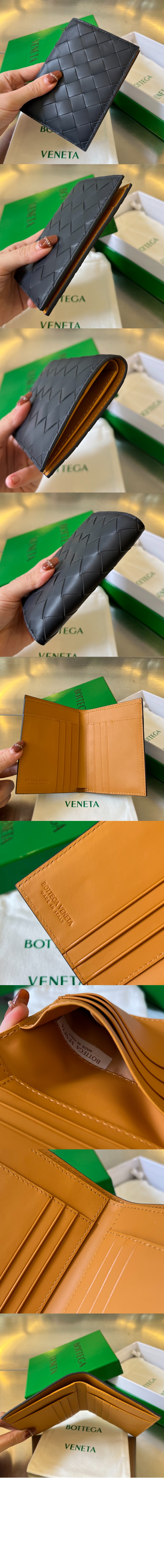 보테가베네타 인트레치아토 플랩 지갑 742143