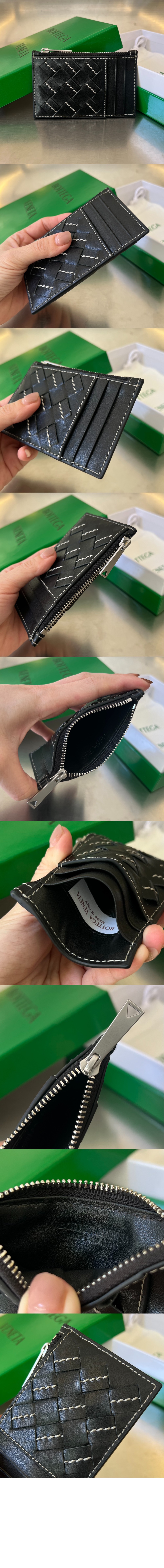 보테가베네타 인트레치아토 지퍼 카드 케이스 755985