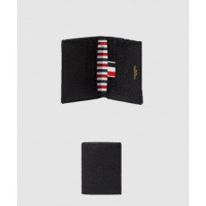 톰브라운 페블 그레인 레더 더블 카드 홀더 MAW021