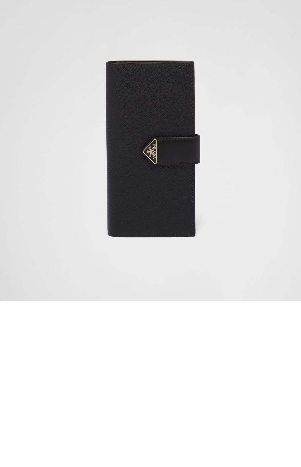 프라다 사피아노 및 가죽 장지갑 1MV025