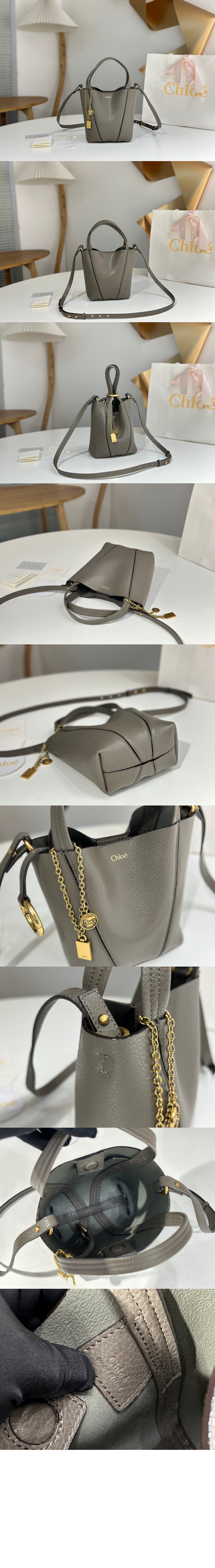 끌로에 그레인드 가죽 스몰 Chloé Spin 토트백 SS812