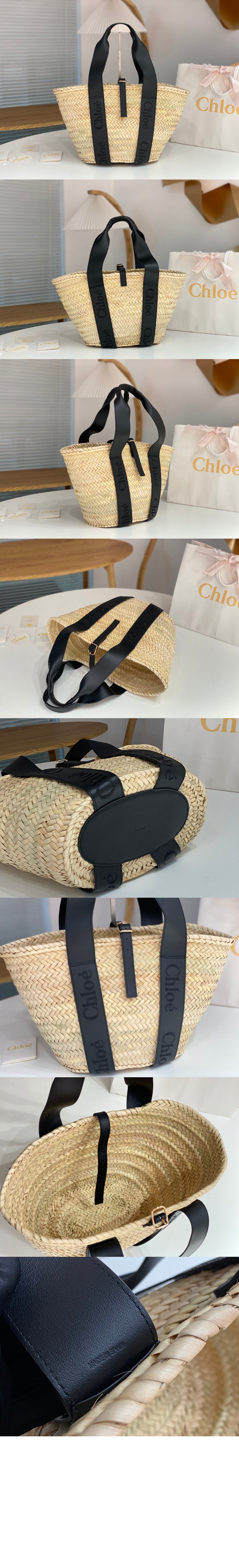 끌로에 숄더 밀짚백 SS303