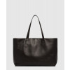 더로우 뉘앙스 블랙 레더 토트백 W1727L