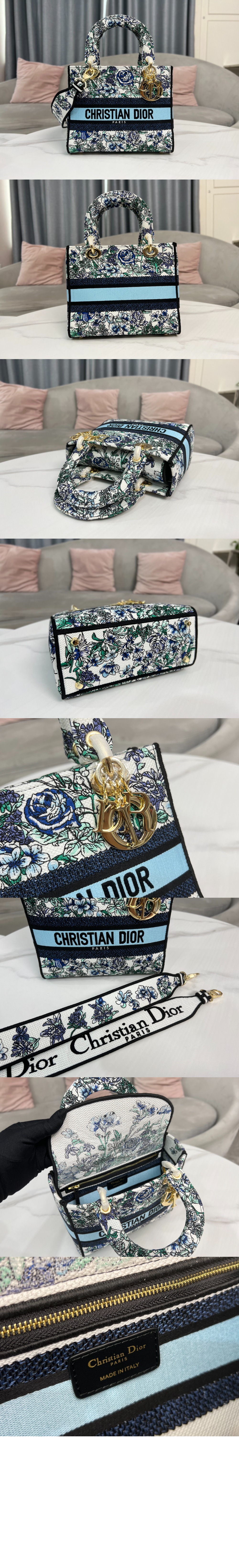 디올 레이디백 디라이트 미듐 M0565