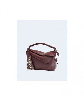 로에베 사틴 스몰 퍼즐 엣지 백 버건디