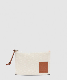 로에베 오블롱 파우치 - 애너그램 자카드 & 카프스킨