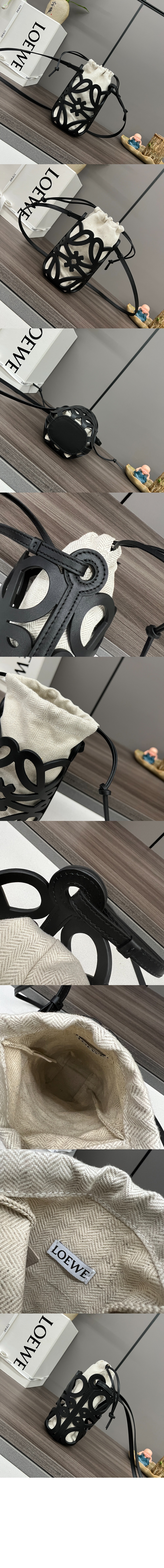 로에베 애너그램 컷아웃 포켓 - 클래식 카프스킨 & 캔버스