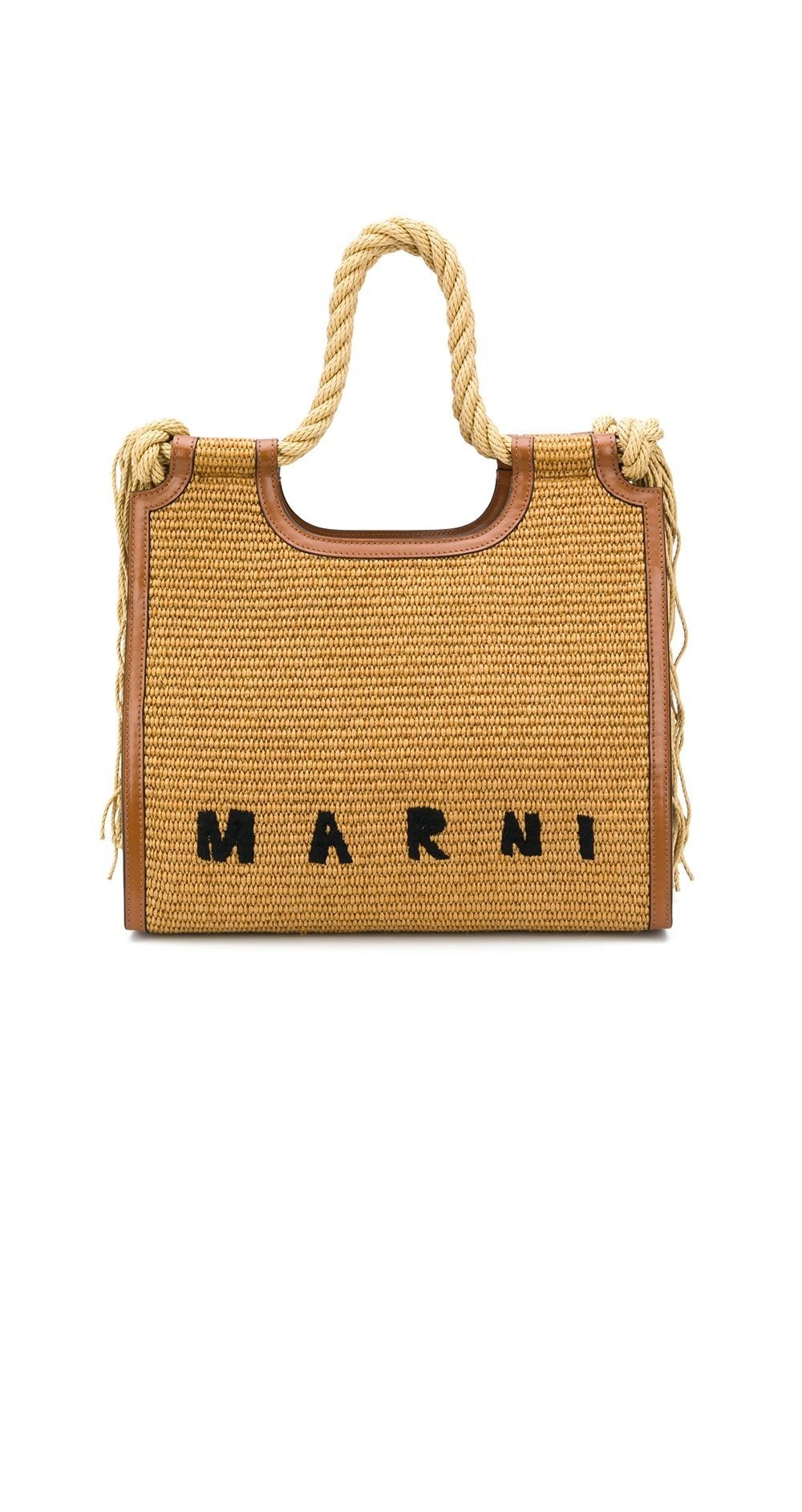 마르니 노스사우스 라피아 토트백