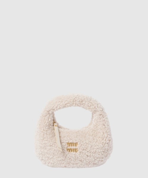 미우미우 완더 세틴 크리스털 미니 호보 백 5BP078