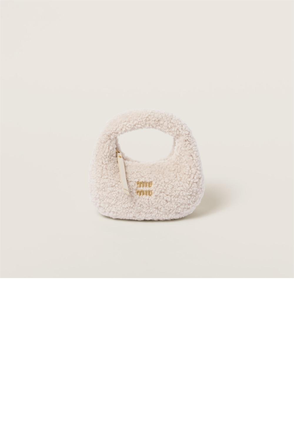 미우미우 완더 세틴 크리스털 미니 호보 백 5BP078