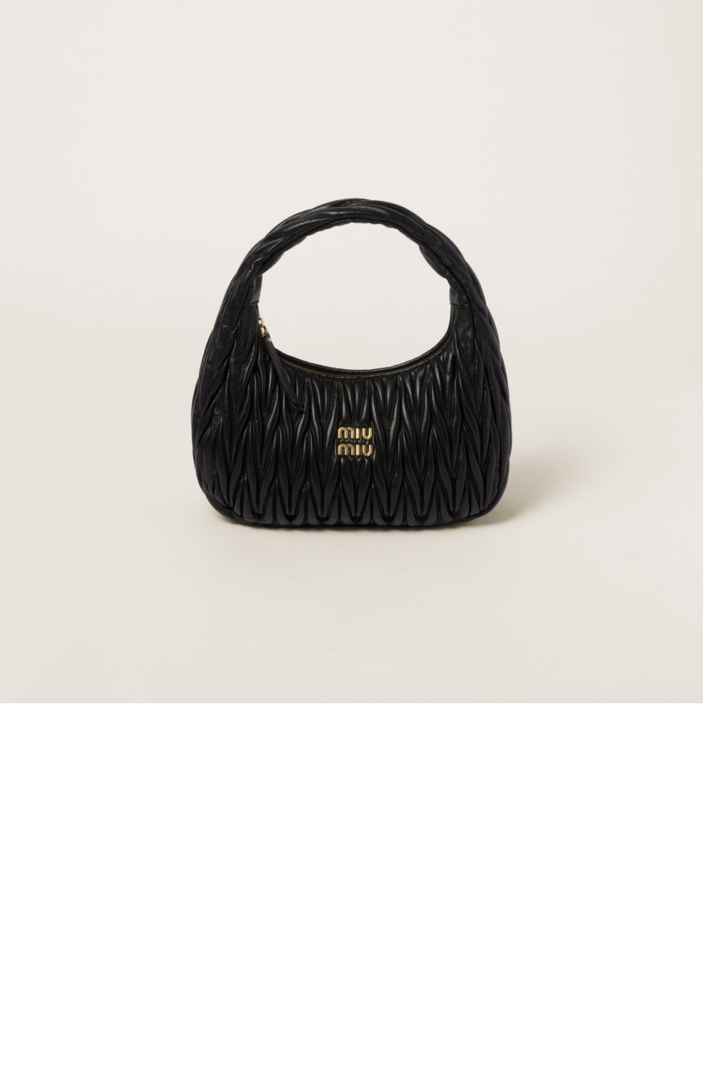 미우미우 완더 마테라쎄 나파 가죽 호보 백 5BC108