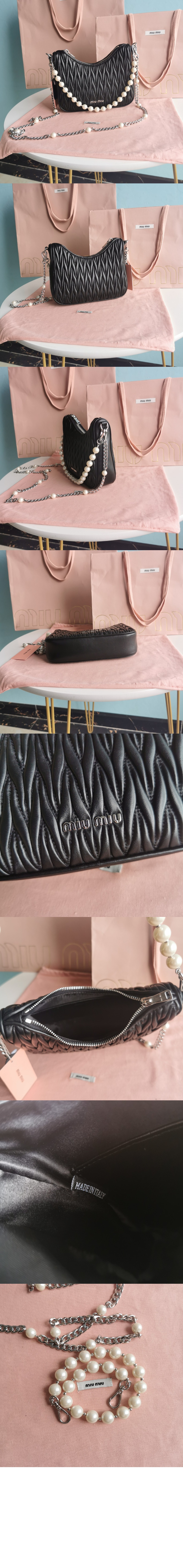 미우미우 마테라쎄 나파 가죽 숄더백 5BH211