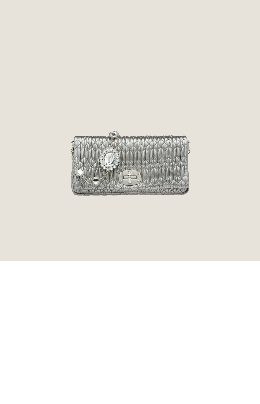 미우미우 아이코닉 크리스털 가죽백 5BD233