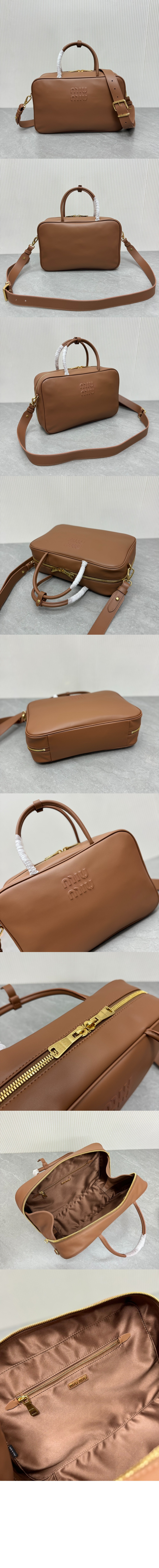 미우미우 레더 탑핸들백 5BB117