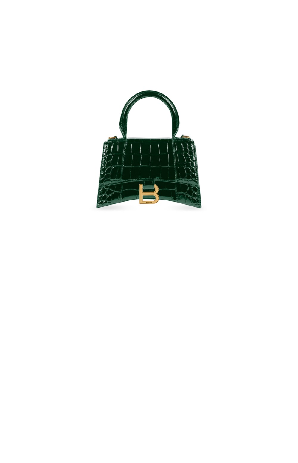 발렌시아가 아워글래스 XS 크로커다일 엠보싱 핸드백 592833