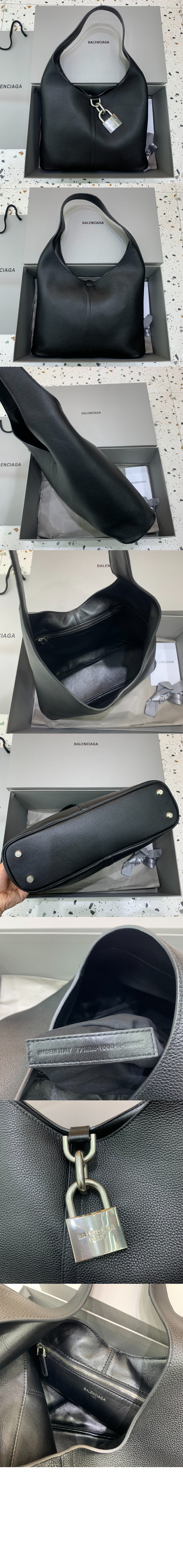 발렌시아가 락커 미디엄 노스-사우스 호보백 771636