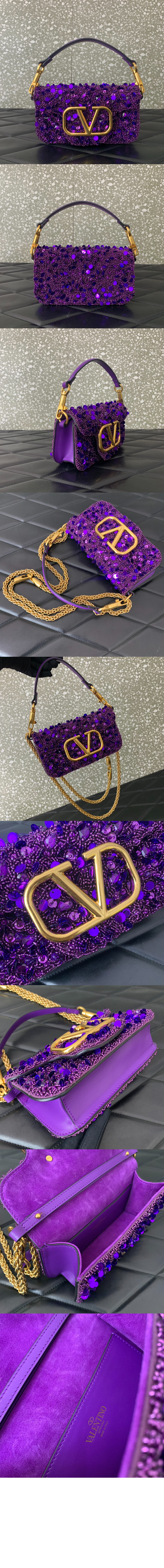 발렌티노 LOCÒ 3D 자수 스몰백