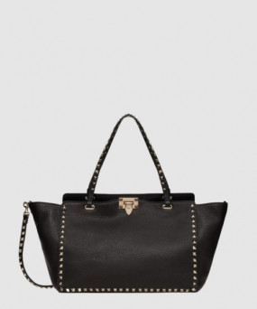 발렌티노 락스터드 레더 토트 숄더백