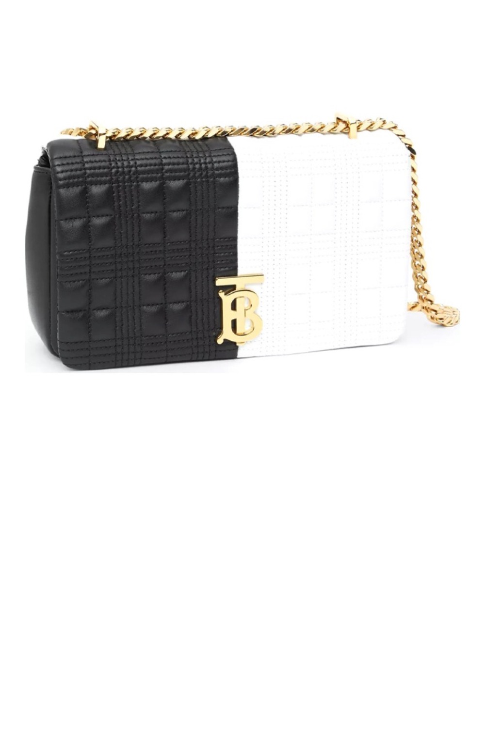 버버리 스몰 퀼트 체크 투톤 램스킨 롤라 백