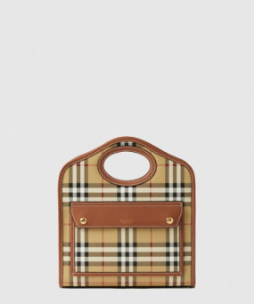 버버리 체크 레더 미니 포켓백 80661661