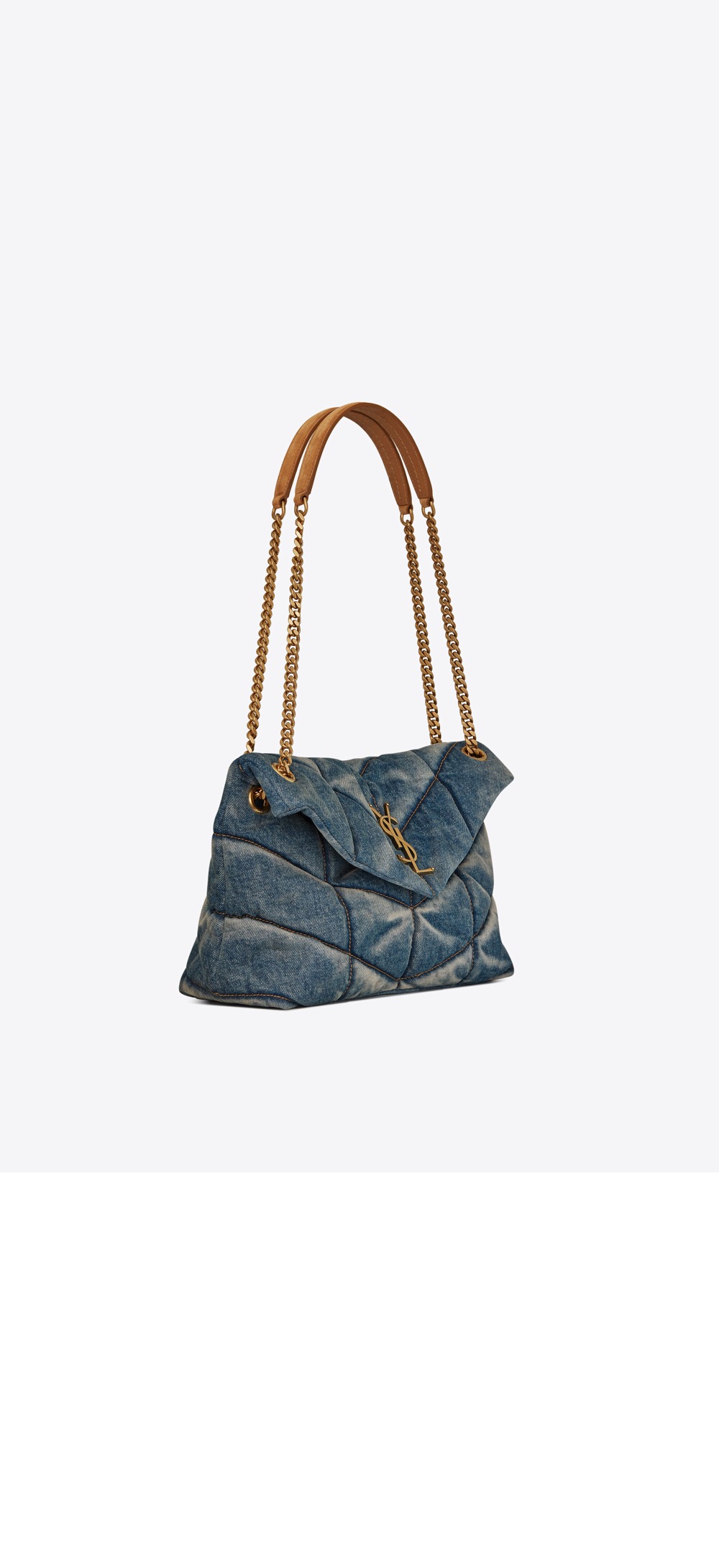 생로랑 루루 푸퍼백 데님 스몰 577476