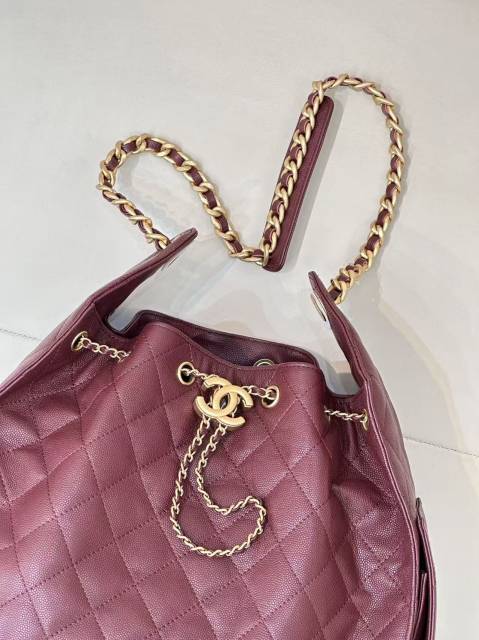 샤넬 25백 라지 버건디 42 x 36 x 15cm