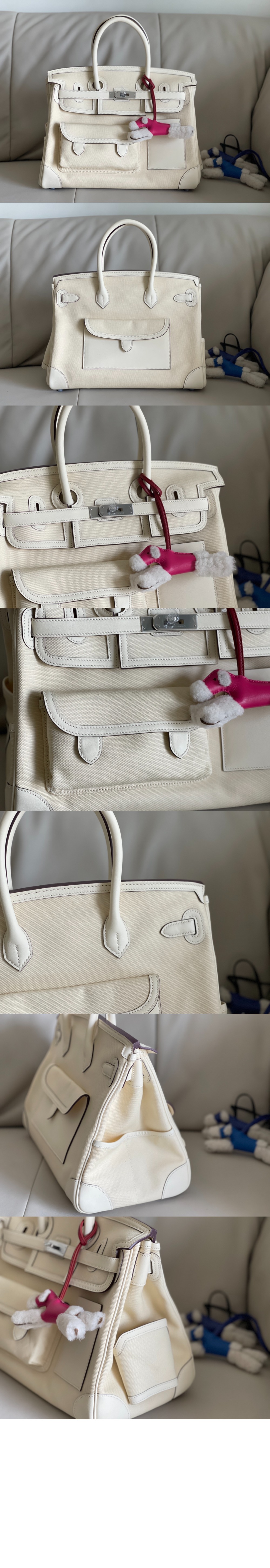 에르메스 캔버스 토트백