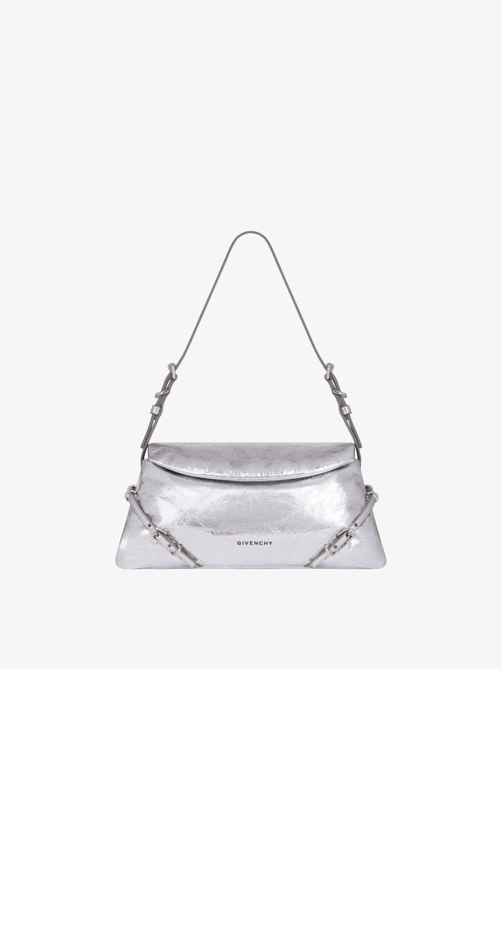 지방시 스몰 프티 부아유 라미네이트 가죽백