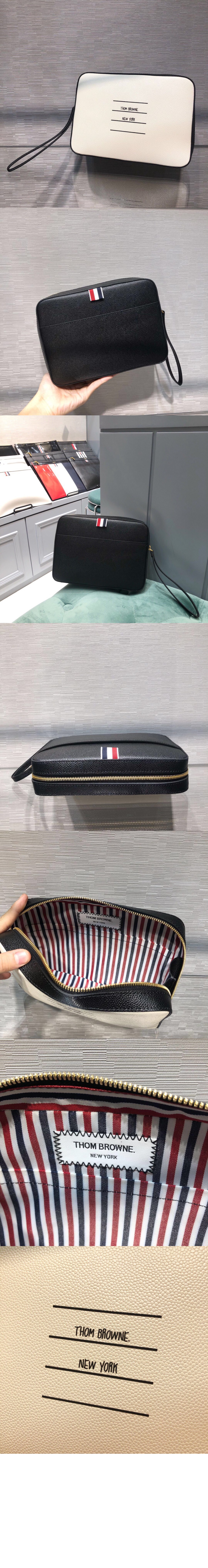 톰브라운 페이퍼 라벨 파우치 MAC067