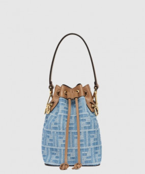 펜디 데님 패브릭 미니백 8BS093