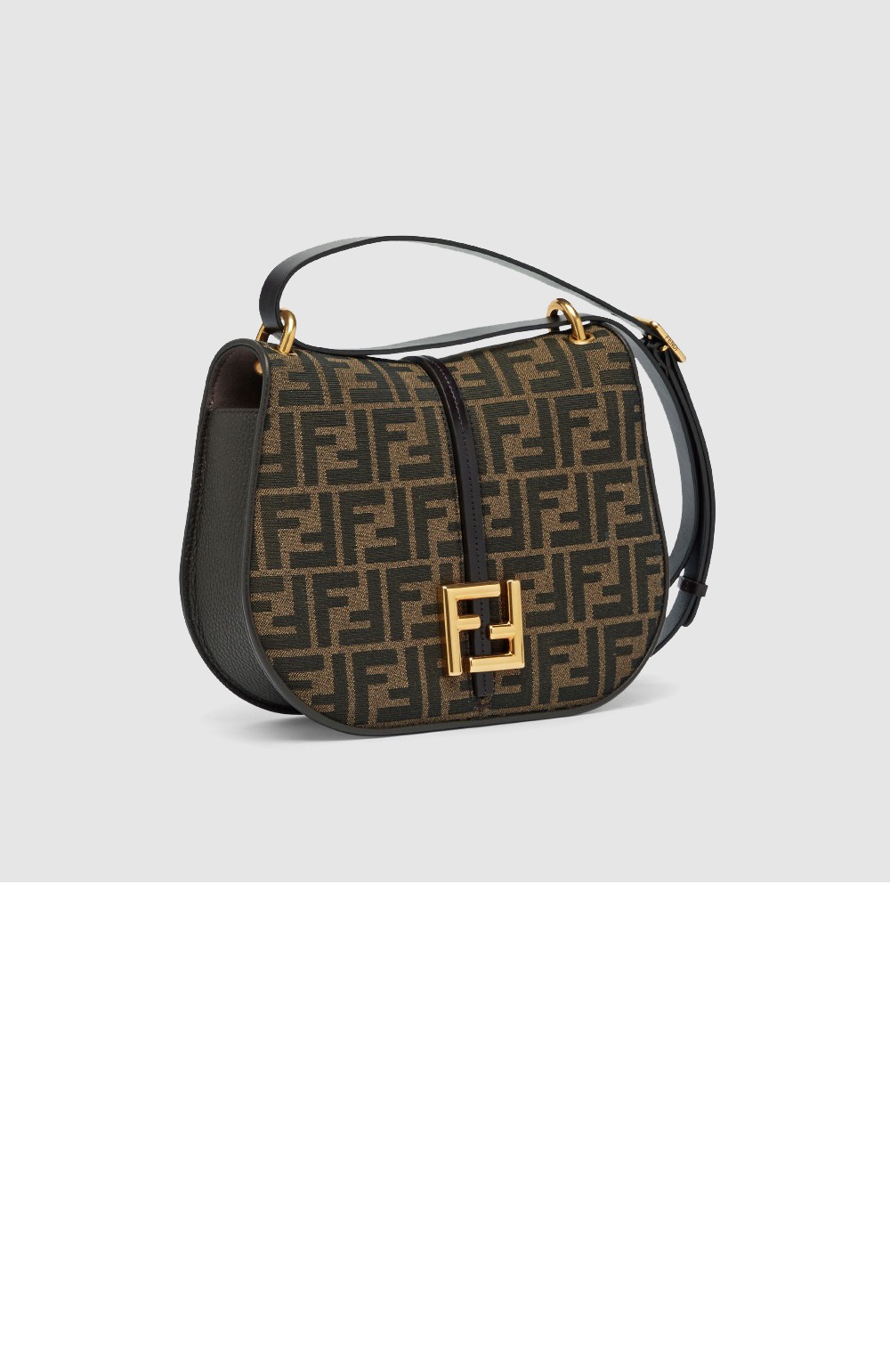 펜디 커몬 미듐 FF 자카드 패브릭백 8BT366