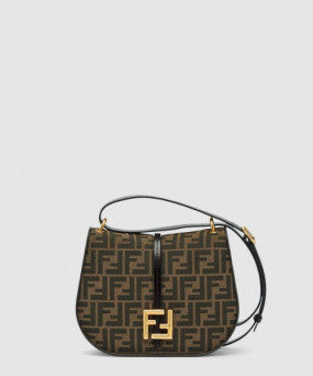 펜디 커몬 미듐 FF 자카드 패브릭백 8BT366