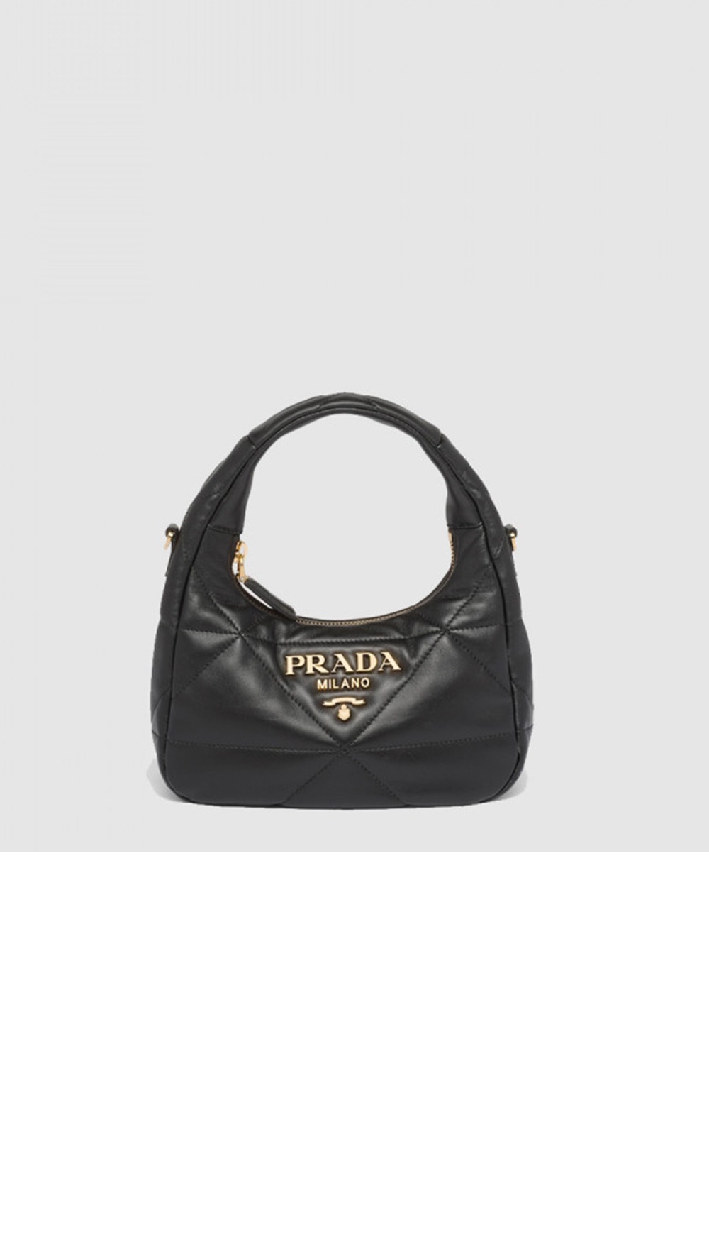 프라다 탑스티치 나파 호보백 미니 1BA384