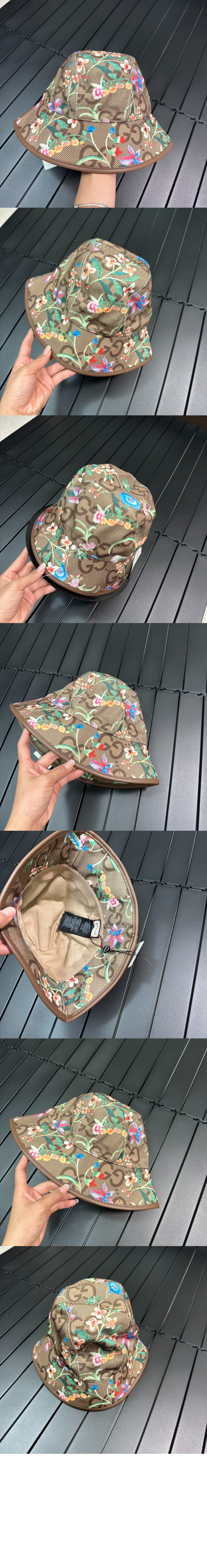 구찌 점보 GG 캔버스 버킷햇 678843