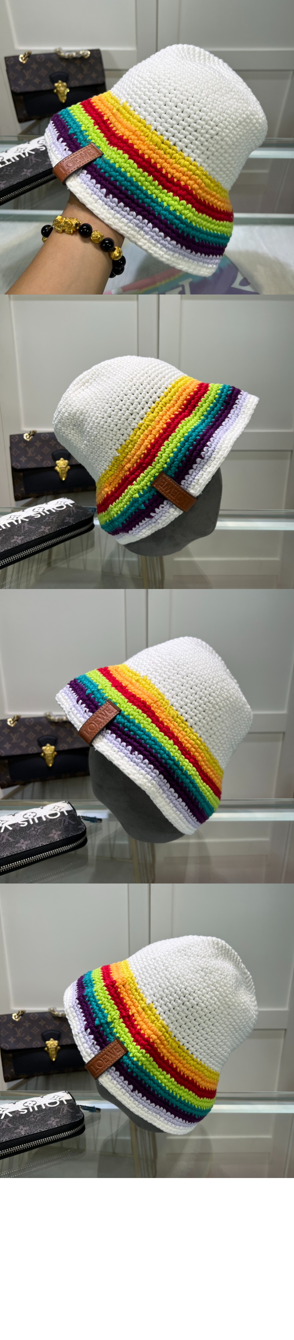 로에베 레인보우 버킷햇