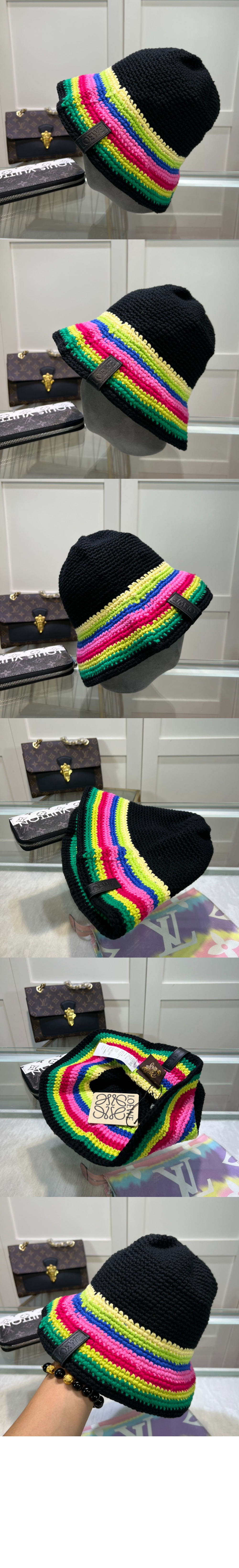 로에베 레인보우 버킷햇