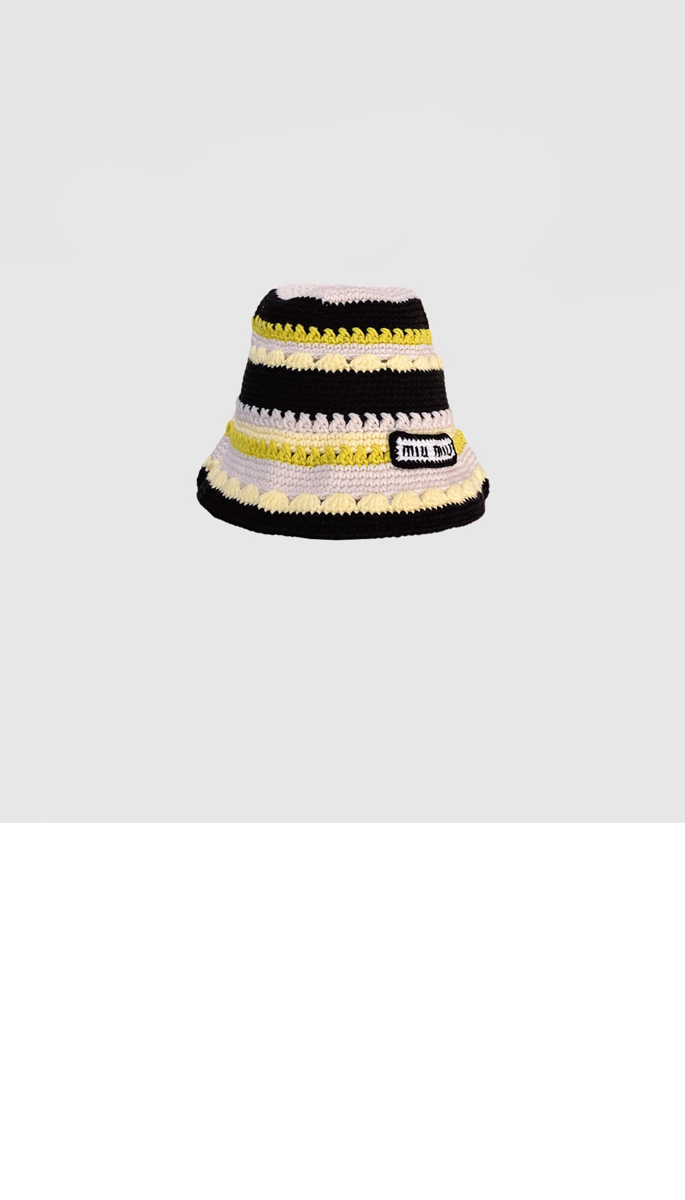 미우미우 니트 스트라이프 캡 5HC754