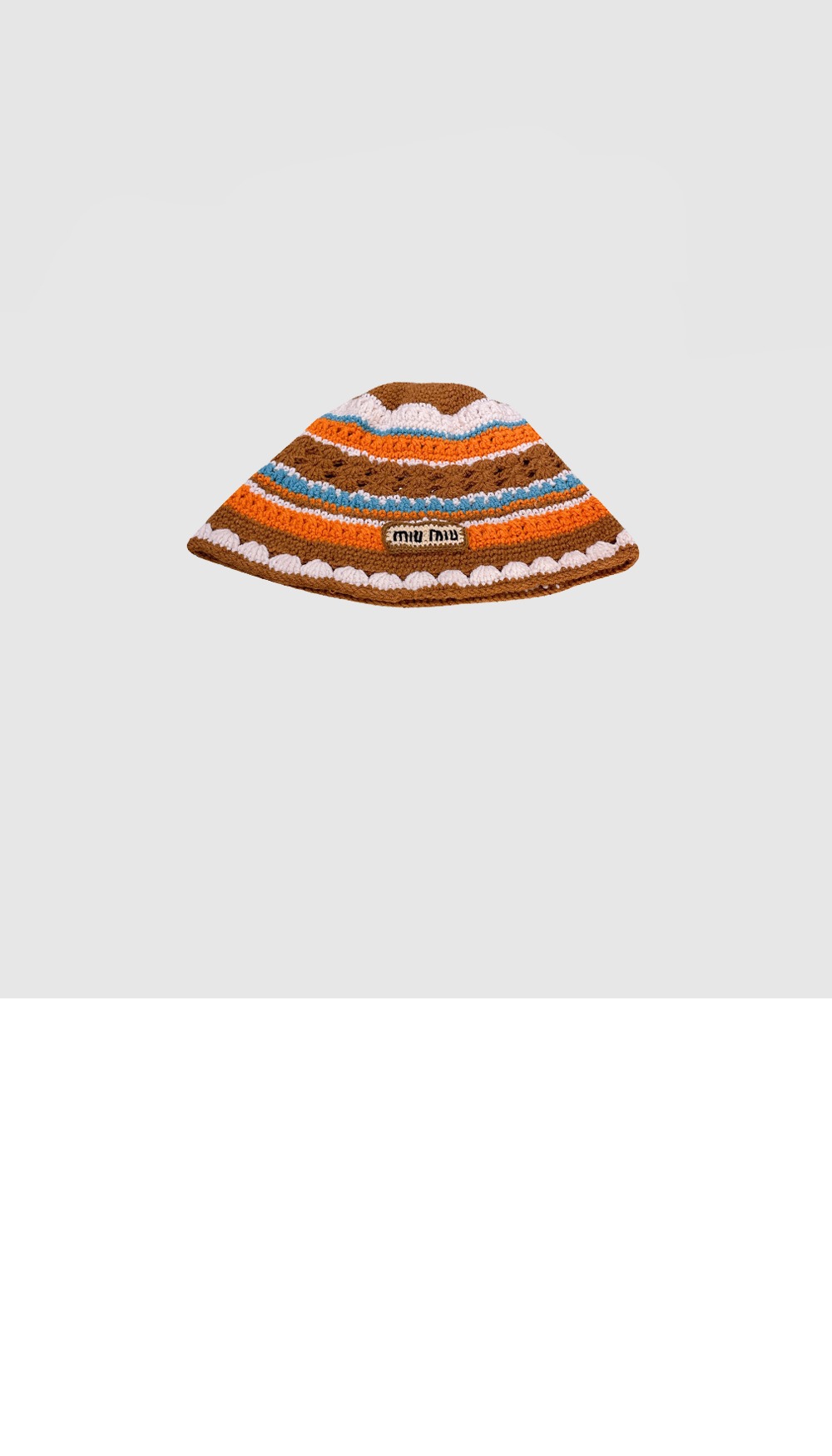 미우미우 니트 스트라이프 캡 5HC754