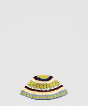 미우미우 니트 스트라이프 캡 5HC697