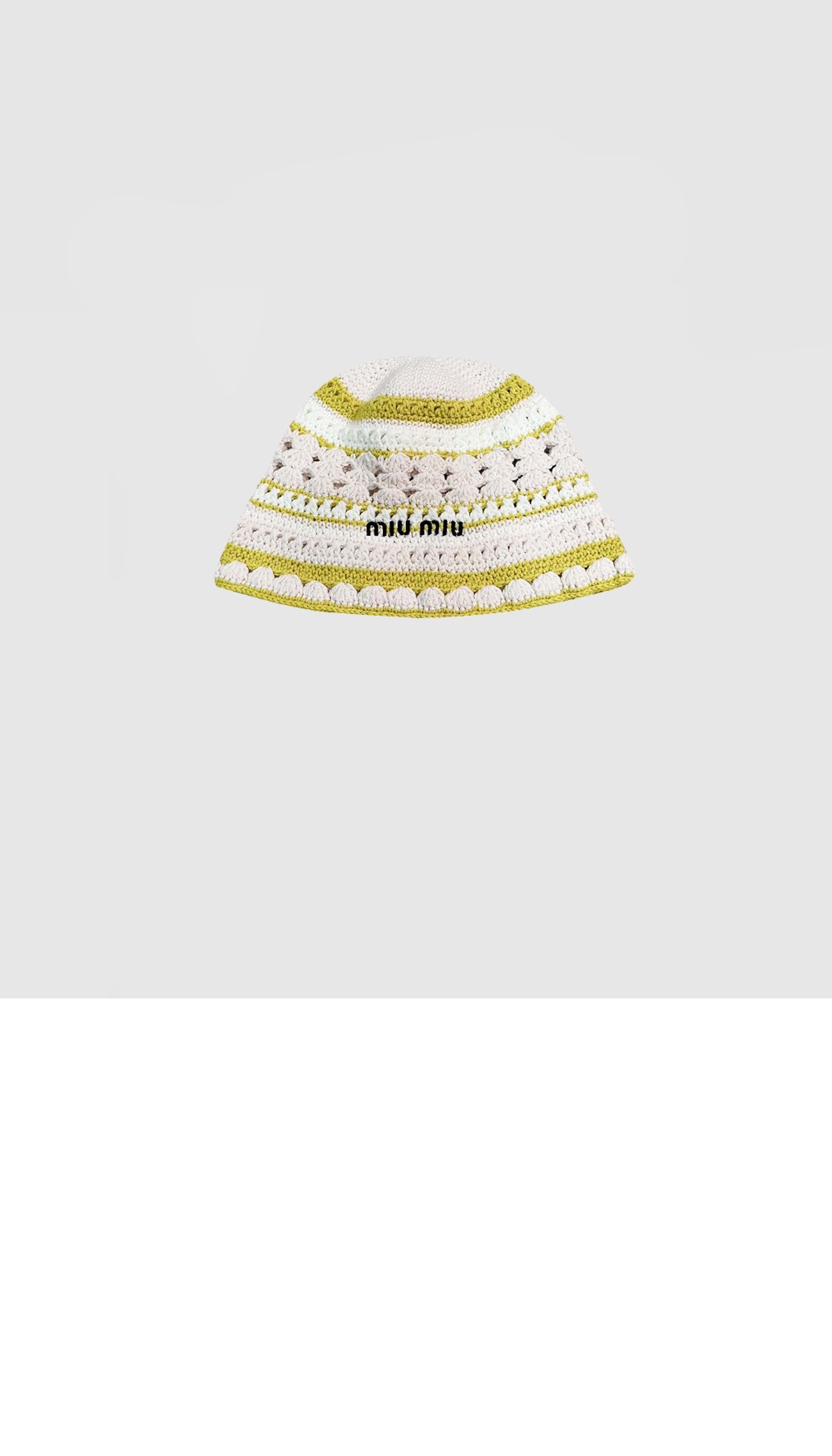 미우미우 니트 스트라이프 캡 5HC697