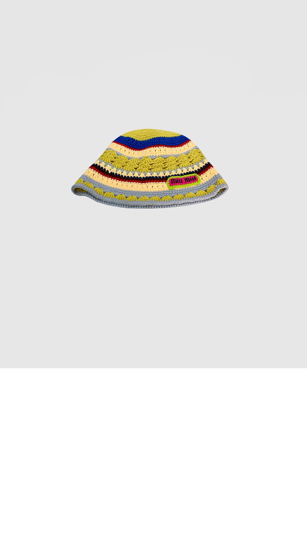미우미우 니트 스트라이프 캡 5HC754