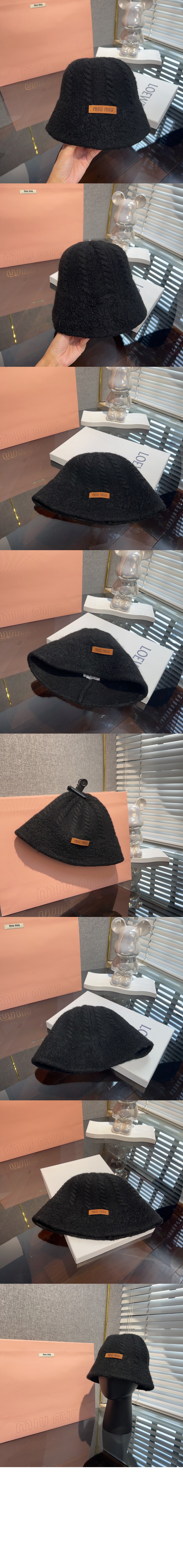 미우미우 램스울 버킷햇 5HC337