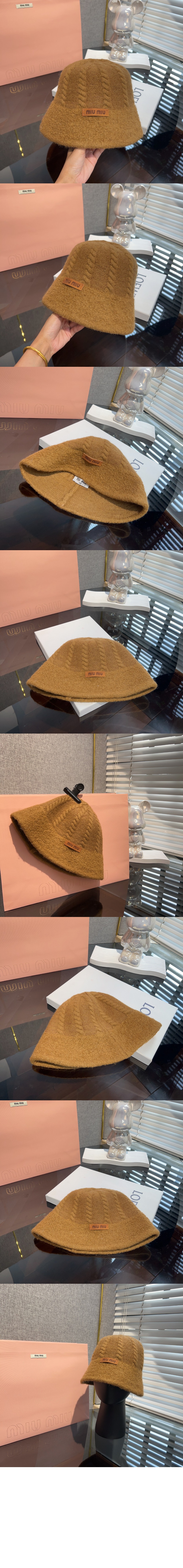 미우미우 램스울 버킷햇 5HC337