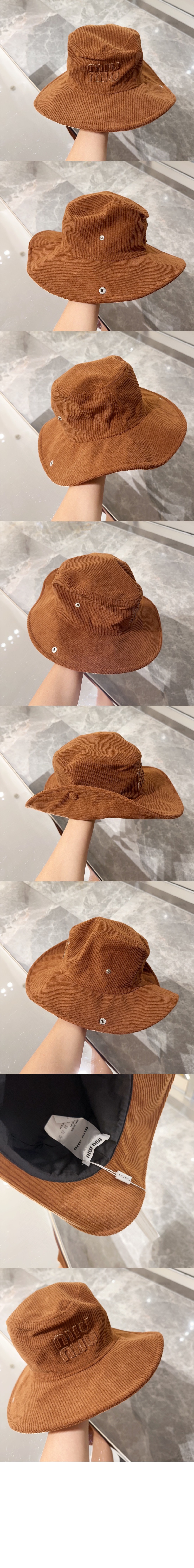 미우미우 코듀로이 텍스처 벙거지 5HC198