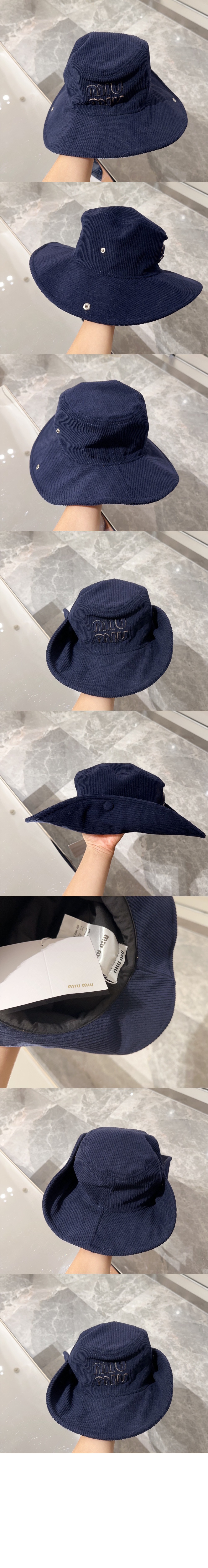 미우미우 코듀로이 텍스처 벙거지 5HC198