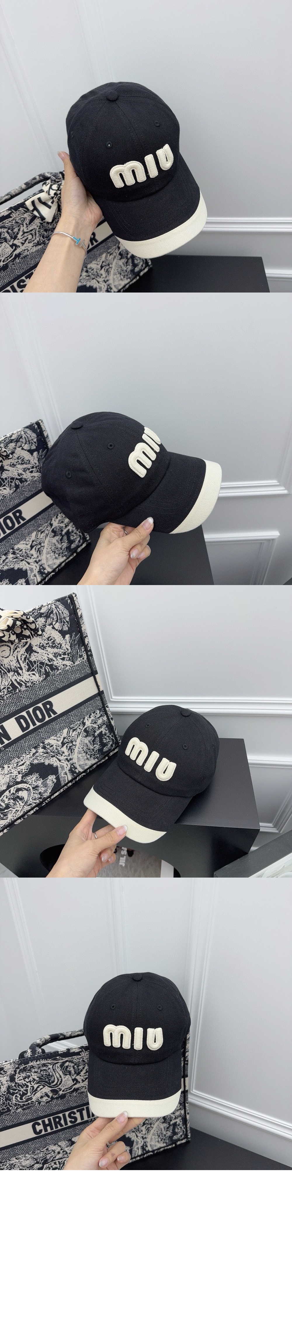 미우미우 베이스볼 캡 5HC243