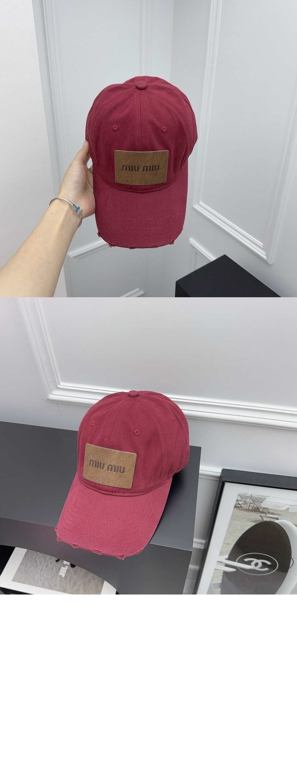 미우미우 베이스볼 캡 5HC231
