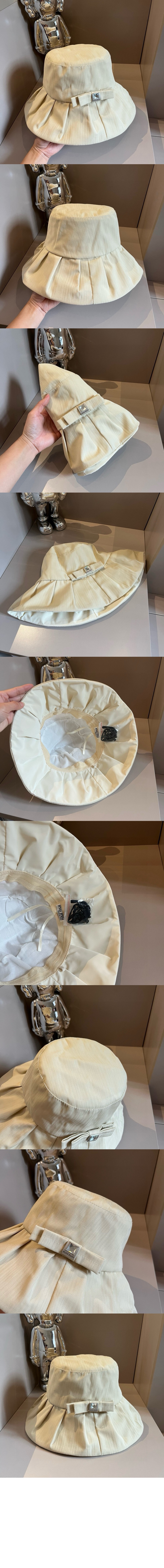 미우미우 플리츠 버킷햇 5HC176