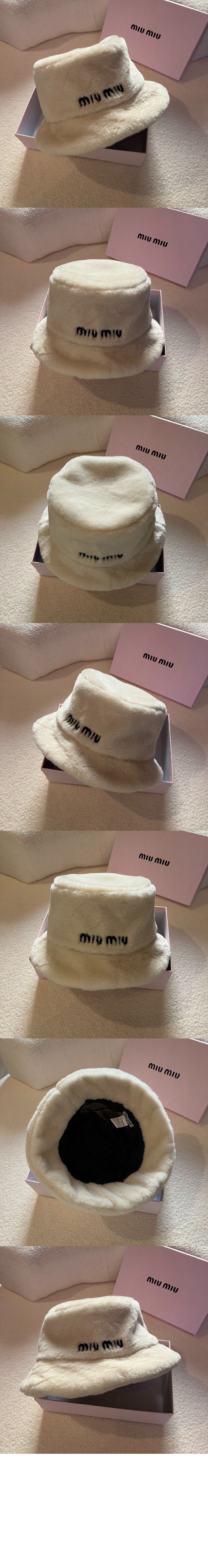 미우미우 로고 자수 버킷햇 5HC178