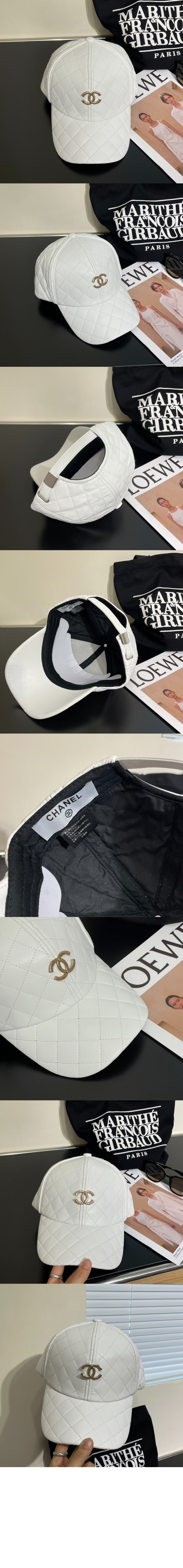 샤넬 가죽 베이스볼 캡 AA89371